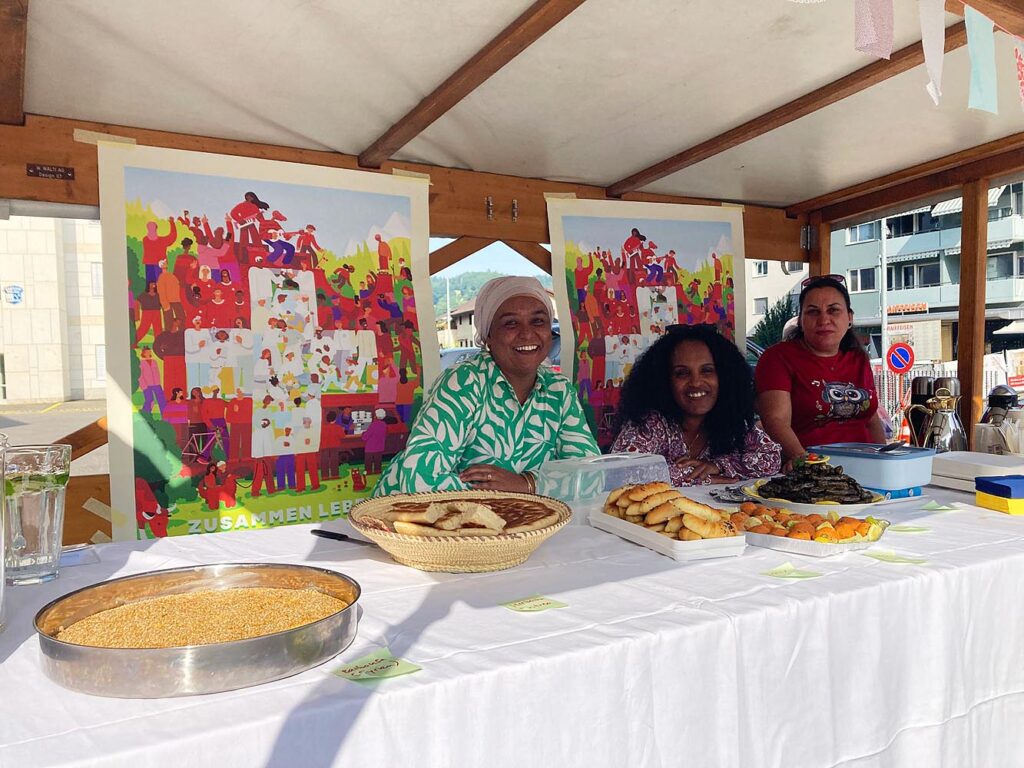 Flüchtlingstag am Unterkulmer Samstagsmarkt (Aargau Süd), 14. Juni 2025